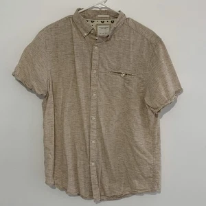 Denim & Flower - Men’s Large Short Sleeve Shirt - Beige - Rocky Singh - Foto 1 di 6
