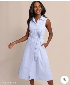 Southern Tide Whitley Midi Seersucker Belted Dress NWT Sz XSmall - Picture 1 of 8
