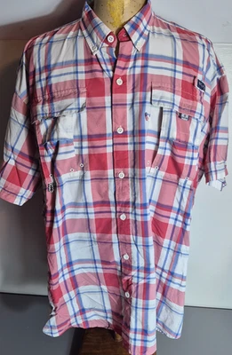 Camisa de pesca Columbia PFG Super Bahama para hombre XL multicolor a cuadros ventilada Foto 1 de 4