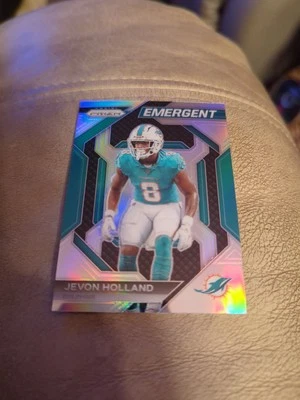 2023 prism SILVER PRIZM Jevon Holland Emergent H-12 Dolphins - Image 1 of 2
