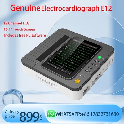 Máquina de ECG electrocardiógrafo con pantalla táctil digital de 12 canales/plomo CONTEC Foto 1 de 4