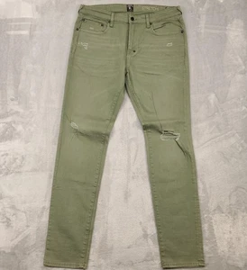 PRPS Jeans Mens 36 Army Green Windsor Tapered Skinny Fit Stretch Distressed Pant - Picture 1 of 20