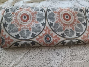 Pottery Barn KING Duvet Cover 100% Organic Gray Orange - Picture 1 of 8