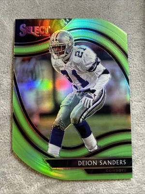 2020 Panini Select Green Die Cut Deion Sanders #321 - Image 1 of 2