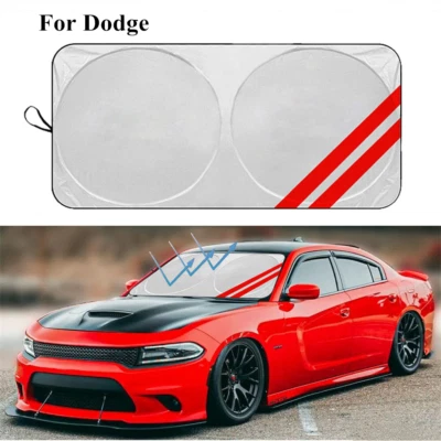 Cubierta reflectante plegable para parabrisas de coche Dodge Charger 2011-2022 Foto 1 de 4