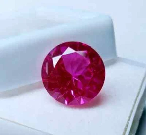 AAA+ Wonderful 8 Ct Natural Pink Ruby Round Cut Loose Gemstone EGL Certified - Picture 1 of 5