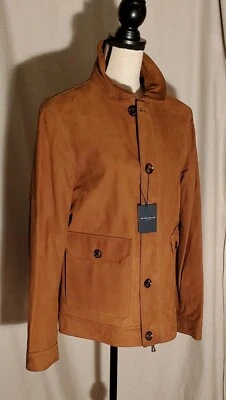 Nuevo con etiquetas Abrigo Chaqueta Peter Millar Garder Aviador Cuero Nubuck ARMAGNAC M $1998  Foto 1 de 4