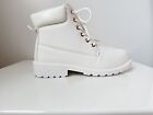 Unisex's White Ankle Boots - Size 8 Us, 39 Eu. Light Weighted, Casual Wear [new]