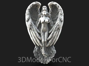 3D Model STL File for CNC Router Laser & 3D Printer Angel Couple - Picture 1 of 1