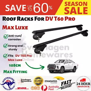 Roof Racks (Black) for LDV T60 Pro Max Luxe | 4-Door Ute | 2022 onwards - Picture 1 of 6