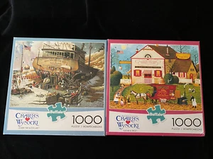 CHARLES WYSOCKI Lot of 2 1000 Piece Puzzles Where the Buoys Are, Sugar and Spice - Picture 1 of 4