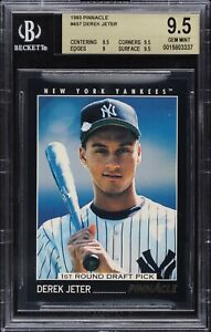 💥Captain Derek Jeter 1993 Pinnacle #457 NY Yankees HOF RC BGS 9.5 GEM MT