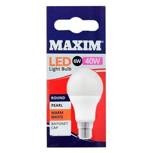 Maxim LED 6w~40w Bulb BC Warm White - Picture 1 of 1