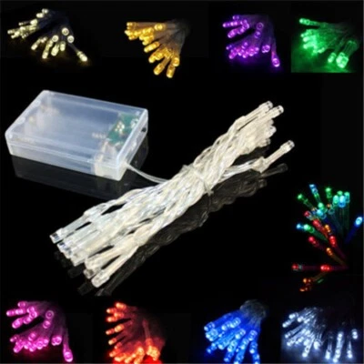 20 LED Battery Operated Fairy String Lights Wreaths Garlands Weddings Party 2M - Image 1 of 2