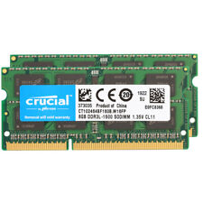 Crucial 16GB DDR3L 204-Pin 2x 8GB Kit 1600MHz 204-Pin Dual Channel Laptop Sodimm