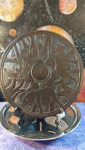 Vintage Handarbeit in Afrika Holz Deko Teller Platte Nashorn Elefant geschnitzt - Bild 1 von 22