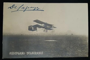 🔥LEON DELAGRANGE🔥CARTOLINA AEROPLANI DELAGRANGE🔥AUTOGRAFATA!!!🔥VIAGGIATA🔥 - Picture 1 of 8