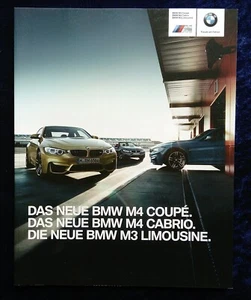 BMW M4 Coupe, M4 Cabrio und M3 Limousine Prospekt 1.2015 - Picture 1 of 10