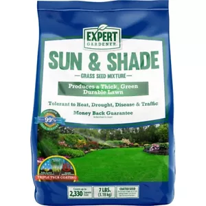 Sun & Shade Northern Grass Seed Mix, for Sun to Partial Shade, 7 lb . - Picture 1 of 8