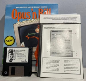 Vintage 1993 Opus 'n Bill On the Road Again! W/4 Disk Bonus Disk & Manual - Picture 1 of 24