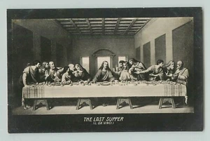 POSTCARD The last supper Da Vinci RPPC - Picture 1 of 2