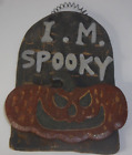 I.M. Spooky Jack-O-Lantern Wooden Halloween Wall Sign Home Decor