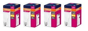 4x OSRAM LED Glühlampen E27 8,5W=60W warmweiß matt EEK: E (Spektrum A bis G) - Bild 1 von 3