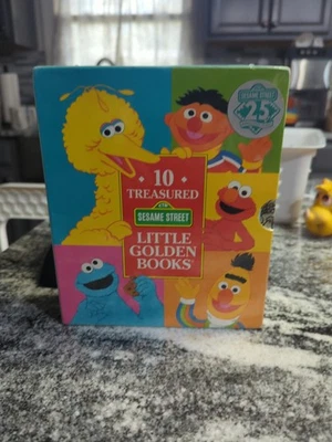 Sesame Street 12 Treasured Little Golden Books 25 Wonderful Years Box Set - New  - Image 1 of 4