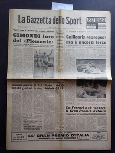 GAZZETTA DELLO SPORT 8 set. 1973 GIMONDI CALLIGARIS F1 FERRARI ROMA LAZIO DERBY - Picture 1 of 1