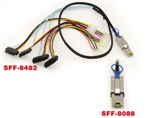 Cordon MiniSAS SFF-8088 vers SFF-8482 - LONGUEUR 1M - Imagen 1 de 1