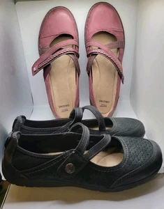 Lotto 2 slip on donna Earth Origins Toriana taglia marrone 10M blu navy 10W cinturino regolabile - Foto 1 di 22