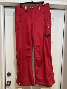 bonfire snowboarding women pants red insulated Winter zippers pockets size M - Picture 1 of 13