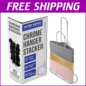 Triangular Chrome Hanger Stand - Efficient Holder for 50-70 Hangars in Style - Picture 1 of 9