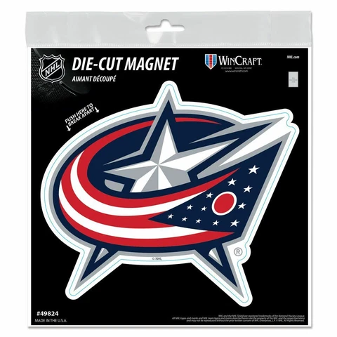 COLUMBUS BLUE JACKET 6" DIE-CUT MAGNET FOR INDOOR OR OUTDOOR USE HIGH QUALITY Cover