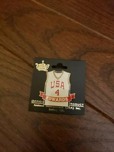 2000 WOMEN'S OLYMPIC BASKETBALL MICHELLE EDWARDS 4 JERSEY PIN NEW FREE SHIP - Picture 1 of 1