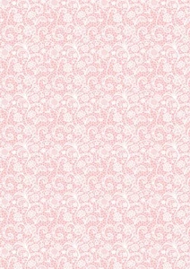 Papel tapiz de diseño de encaje rosa tamaño A4 papel de oblea comestible/hoja de glaseado - Imagen 1 de 4