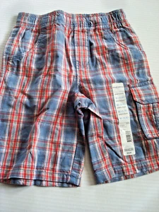 Pantalones cortos de algodón a cuadros azules para niños talla 5/6 nuevos - Imagen 1 de 2