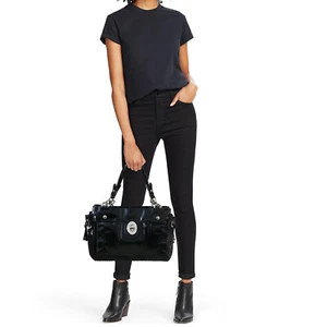 NWT COACH Chelsea Black Patent Leather Jayden Carryall Tote Bag NEW - Picture 1 of 12