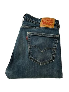 Levi’s 505 Men’s Blue Jeans 34x32 (measured 33x31) Stained Regular Fit - Picture 1 of 14