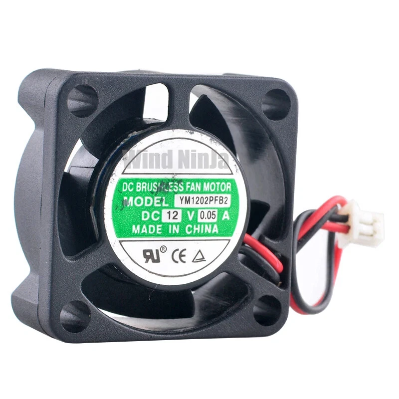 YM1202PFB2 2.5cm 25mm fan 25x25x10mm DC12V 0.05A 2pin Ball bearing cooling fan - Image 1 of 4