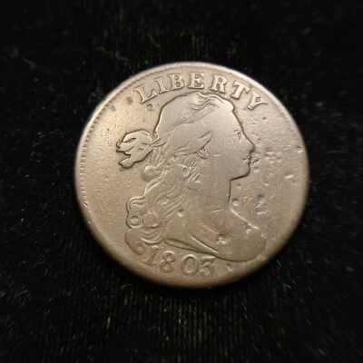 1803 Draped Bust Large Cent CHOICE VF+/XF Very Extra Fine Sheldon Variety Rare - Image 1 of 2