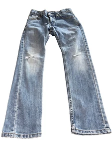 Signature Levi's Skinny Jeans Denim Distressed  Adjustable Waist  Girl's Size 10 - Picture 1 of 3