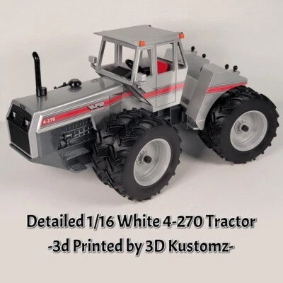 1/16 White 4-270 4WD Tractor - Custom Build - 3D Printed - Image 1 of 4