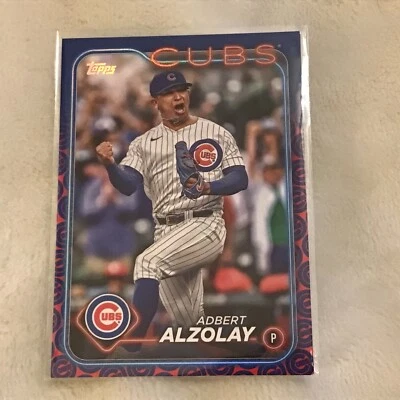 2024 Topps Adbert Alzolay Team Logo Color Match Variation SSP Case Hit #129 Cubs - Image 1 of 2