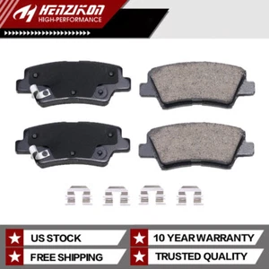 Rear Ceramic Brake Pads for Hyundai Accent Elantra GT Kia Optima Rio Forte US . - Picture 1 of 12
