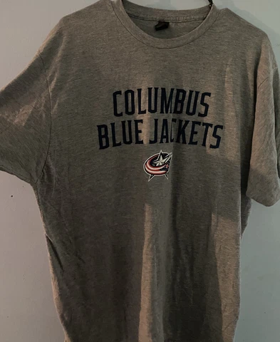 Columbus Blue Jackets Size XL Tultex Fox Sports Ohio NHL T-Shirt Hockey Shirt Cover
