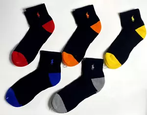 Polo Ralph Lauren Baumwollmischung Viertel Crew Knöchelsocken, WÄHLEN SIE IHRE FARBE!! - Bild 1 von 22