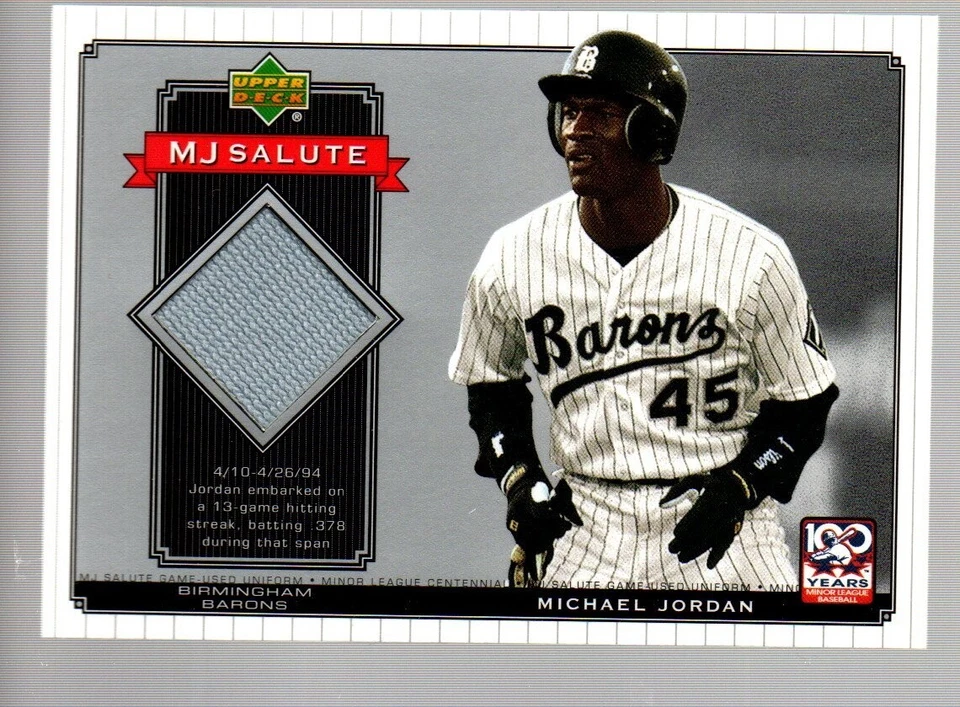 Camiseta deportiva 2001 Upper Deck Minors Centennial MJ Memorabilia #MJJ2 Michael Jordan Foto 1 de 1