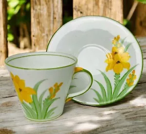 Aynsley Yellow Daffodil Floral Cup & Saucer Bone China England Vintage Teacup - Picture 1 of 17