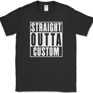 Straight Outta maßgeschneidertes personalisiertes T-Shirt lustiger Text Party Gruppe T-Shirt - Bild 1 von 10